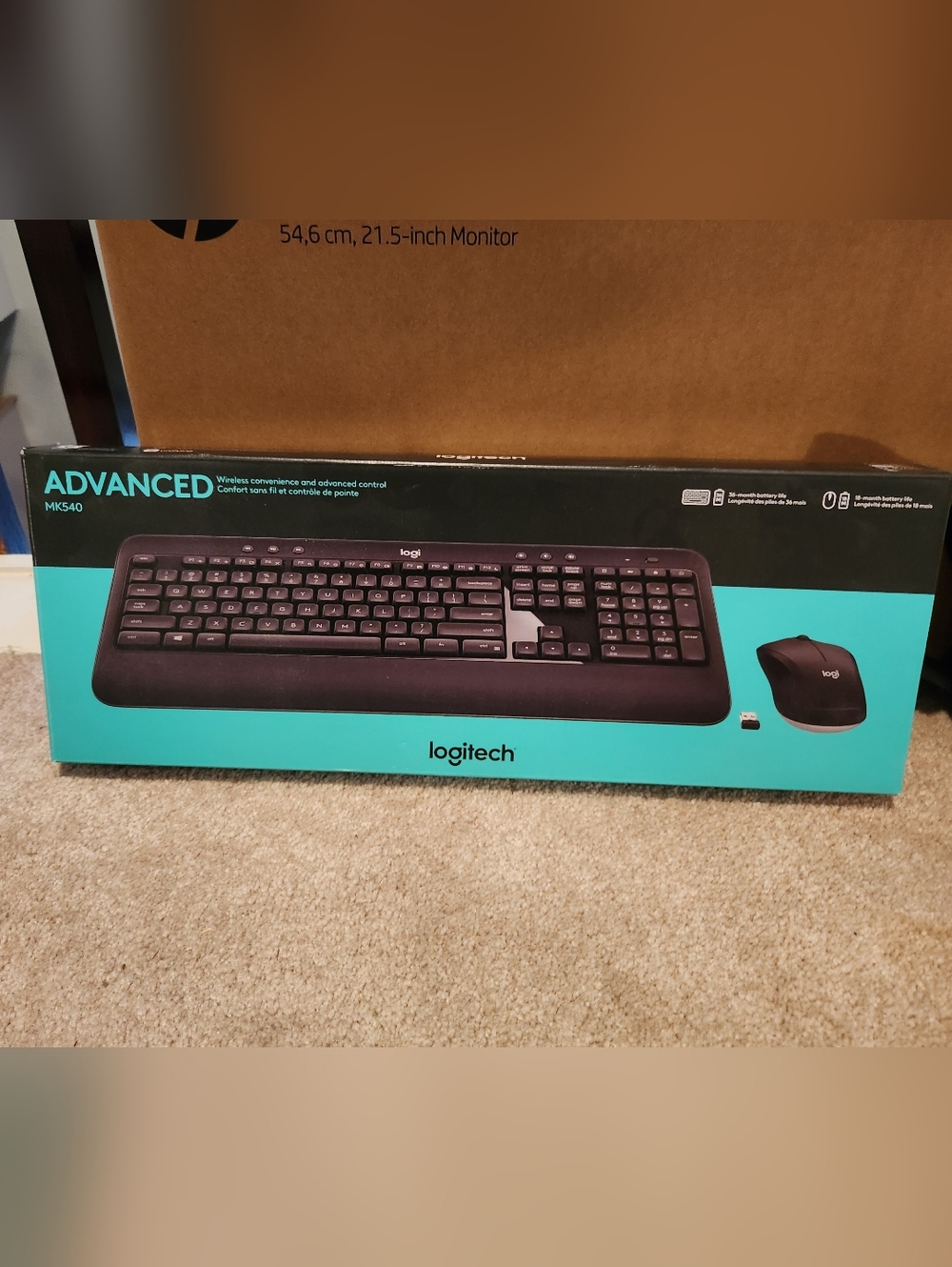 NEW Logitech Advanced MK540 Wireless Keyboard and Mouse - Black